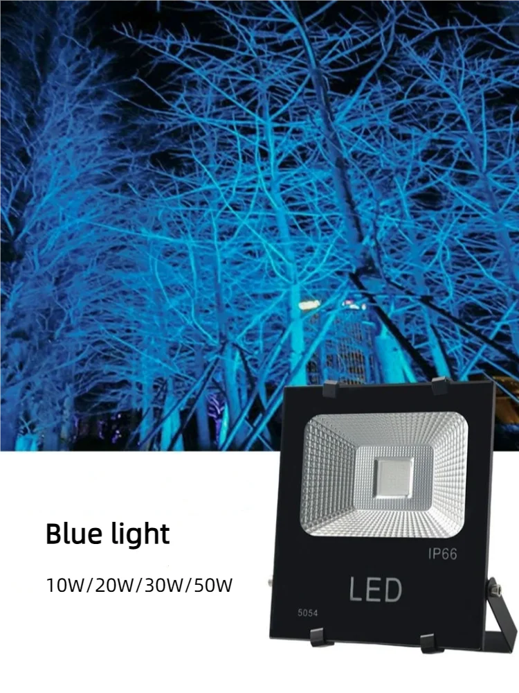 Led Colorful Floodlight Colorful RGB Color-changing Spotlight Outdoor Waterproof Landscape Garden Square Park Tree Greening Lamp