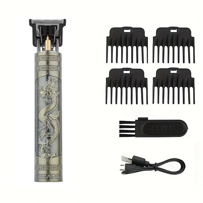 Cordless Hair Clipper for Men, USB Rechargeable, T-Blade Trimmer, Smooth Cutting for Home/Salon, Men's Grooming Kit