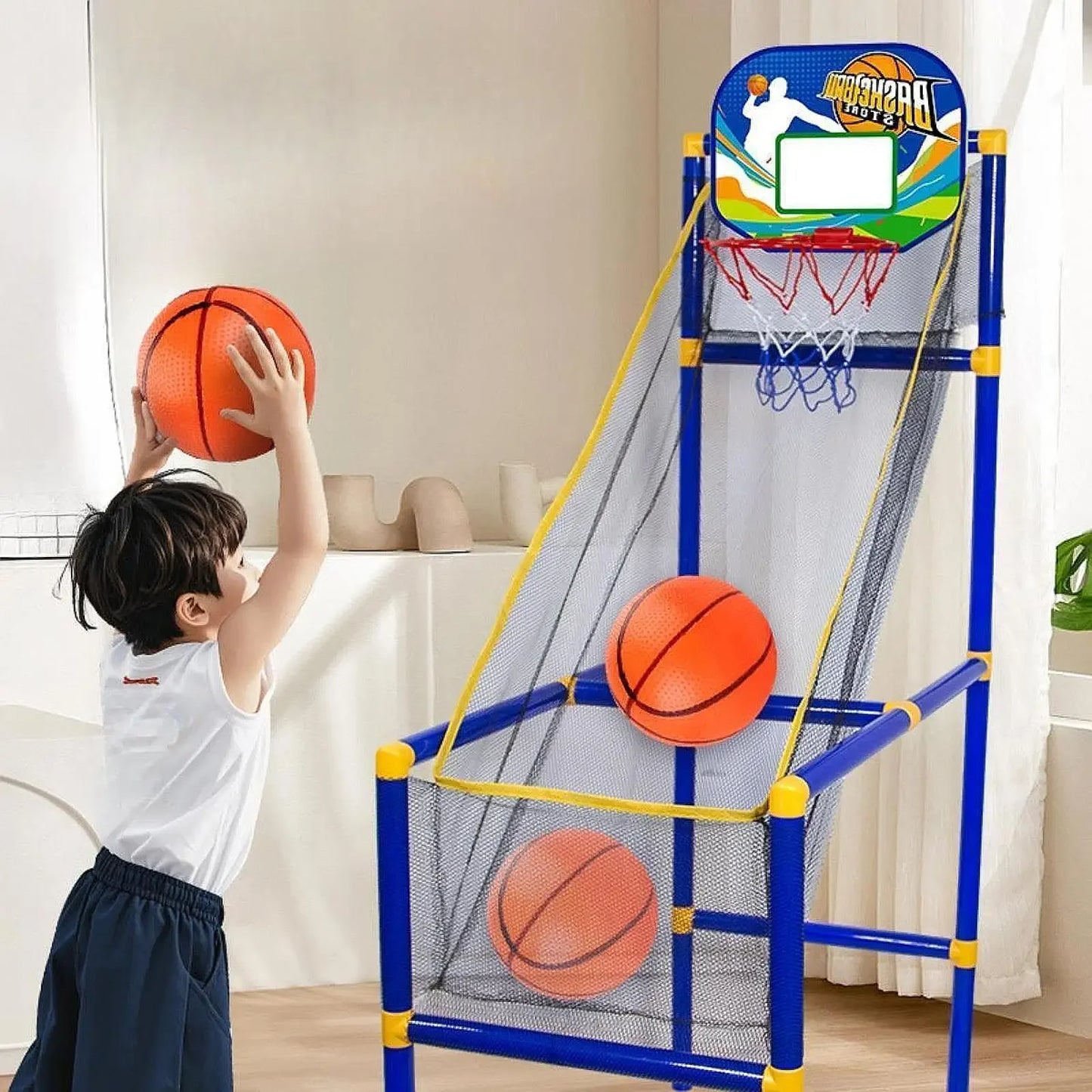 Enjoyable Arcade Basketball Game Set Indoor Outdoor Dual Play Easy Setup with Pump & Balls, Ideal Holiday Birthday Gift