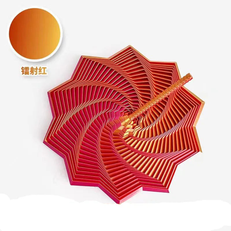 3D Printing Expanded Sensory Fidget Star Model Visual Illusion Hexagon Whirling Spiral Ornaments Stress Relief Board Game
