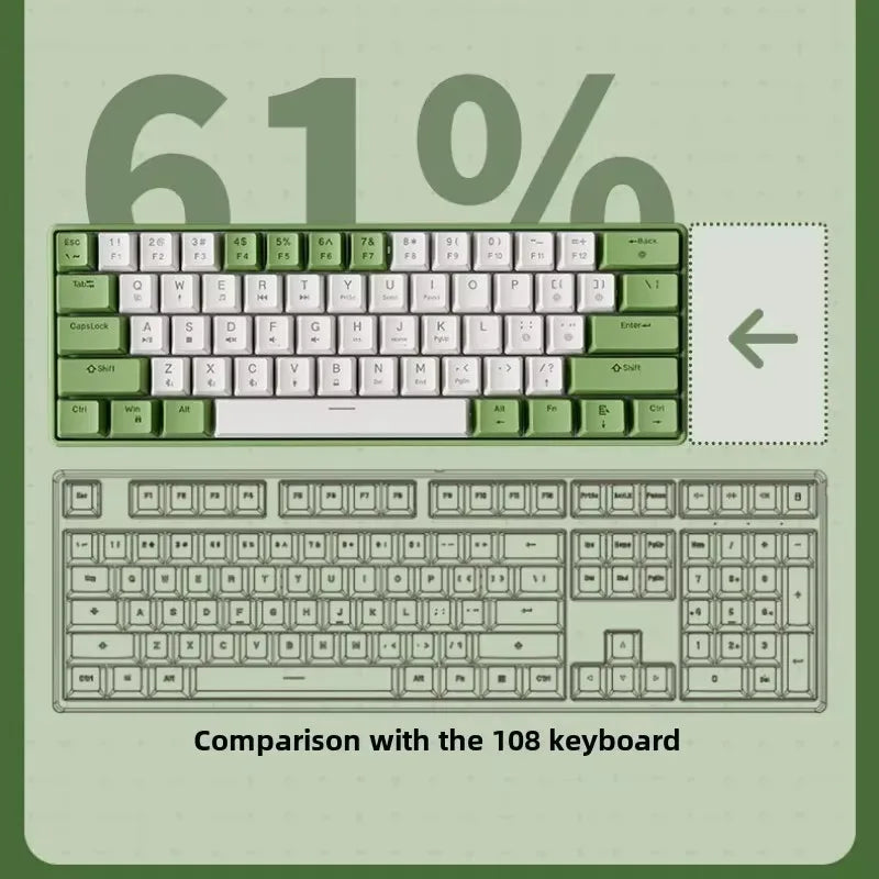 Teclado mecanico bluetooth gamer keyboard mouse sem fio gaming 60% mechanical keyboards teclados  key board para computadora