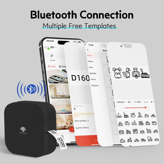 Mini Printer Phomemo Q31 Label Maker Wireless Bluetooth Printer 6-15mm Portable Thermal Printer DIY Creative Label Sticker