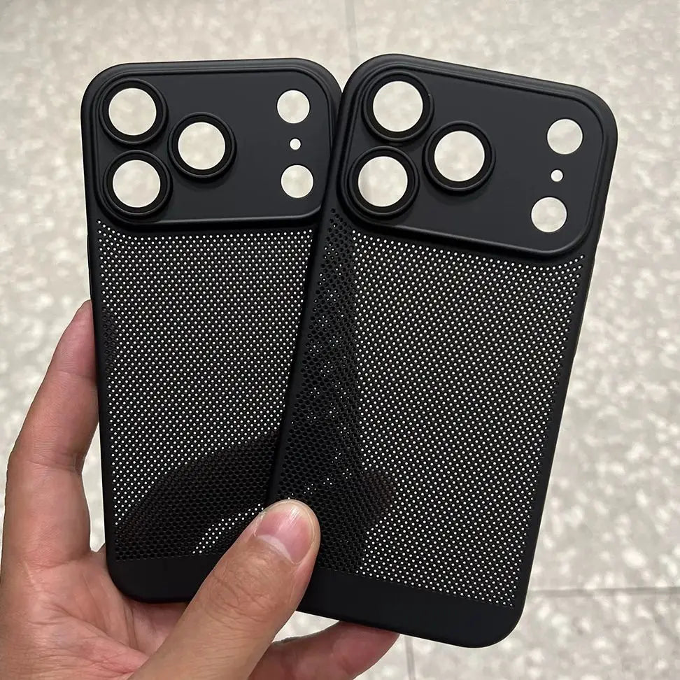 For Iphone 17 Pro Max Heat Dissipation Hard Phone Case for Iphone 17 Air 17pro 16E 16Promax Cooling Honeycomb Mesh PC Shell