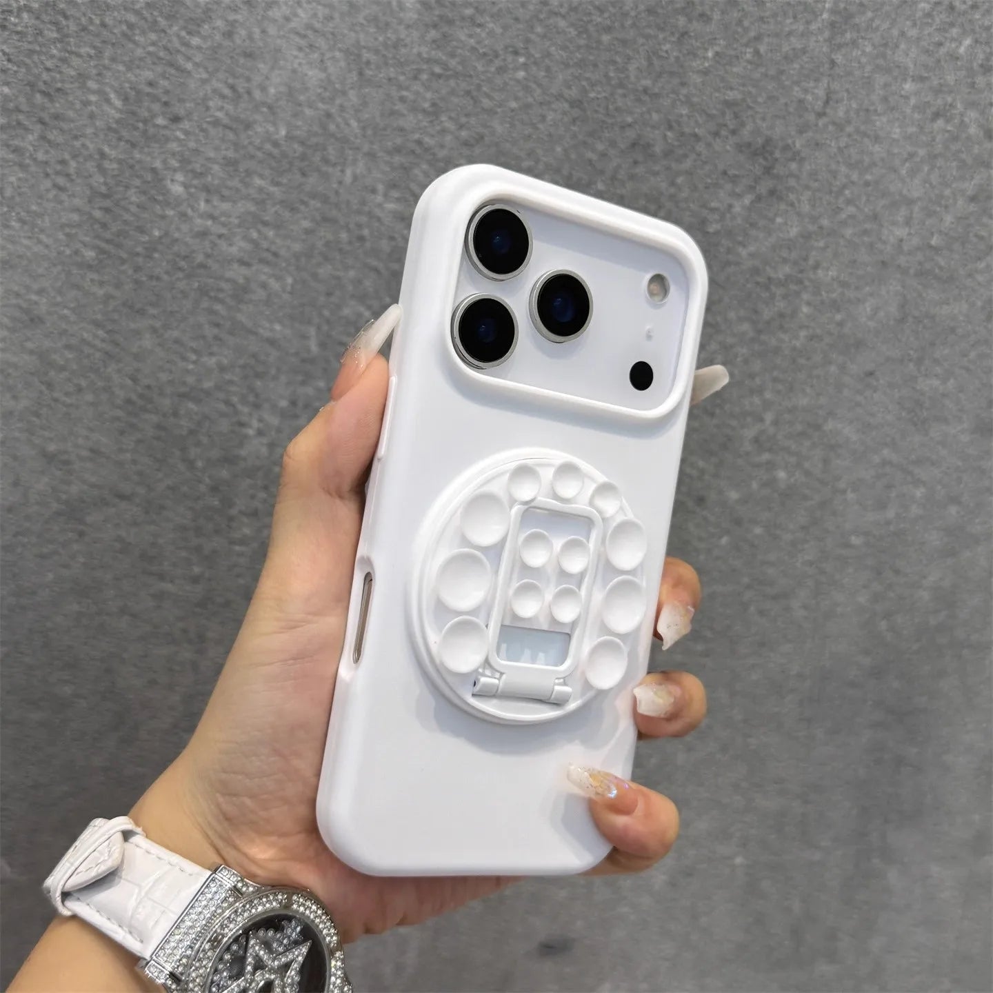 Liquid Silicone Phone Case For iPhone 17 Pro Max 17Air 16 17 Pro 15 14 Plus With Silicone Suction Cup Bracket Protection Cover