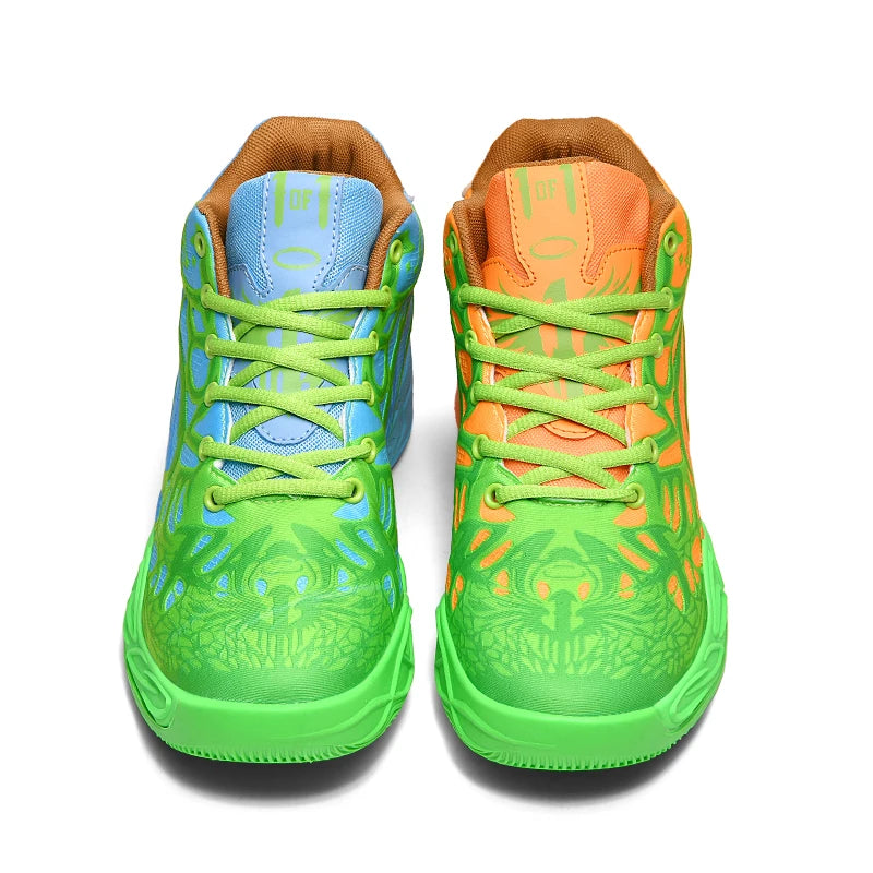 Basketball Shoes for Men Soft Lightweight Training Field Anti Slip Shock-Absorbing Breathable Cofmortable High-top Sneaker Man