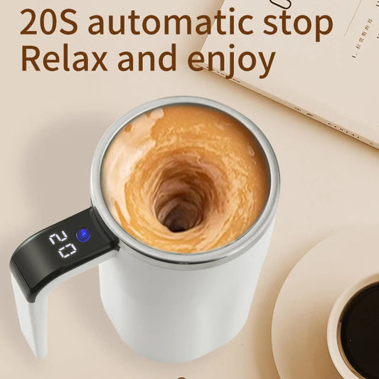 Self Stirring Coffee Mug - Rechargeable Automatic Electric Stirrer for Coffee, Milk, Hot Chocolate, Cocoa and Beverages