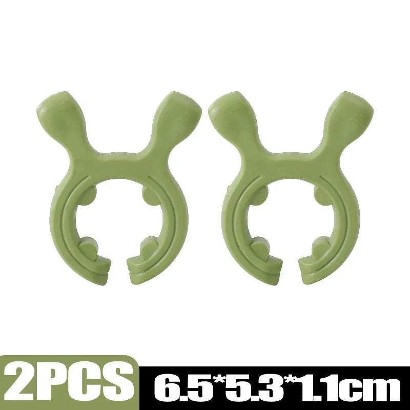 1/6pcs Silicone Spatula Holder Anti Scalding Overflow Pot Clips High Temperature Resistance Spoon Shovel Rack Kitchen Gadgets