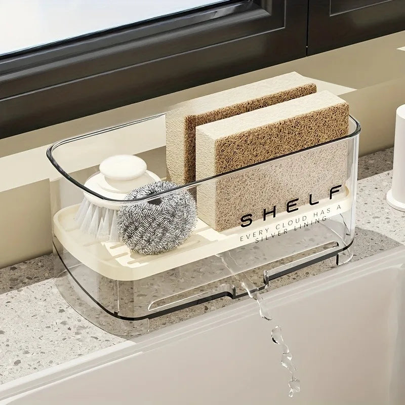 Drain Rack Kitchen Sink Organizer Self-draining Shelf Sponge Holder Dishcloth Faucet Storage Soap Drainer Kitchen Accessories