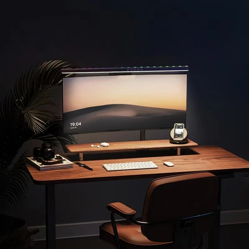 RGB Laptop Screen Hanging Light Bar Stepless Dimming Eye Care Strip Hassle Free Mount Perfect for Gaming Work Study Office