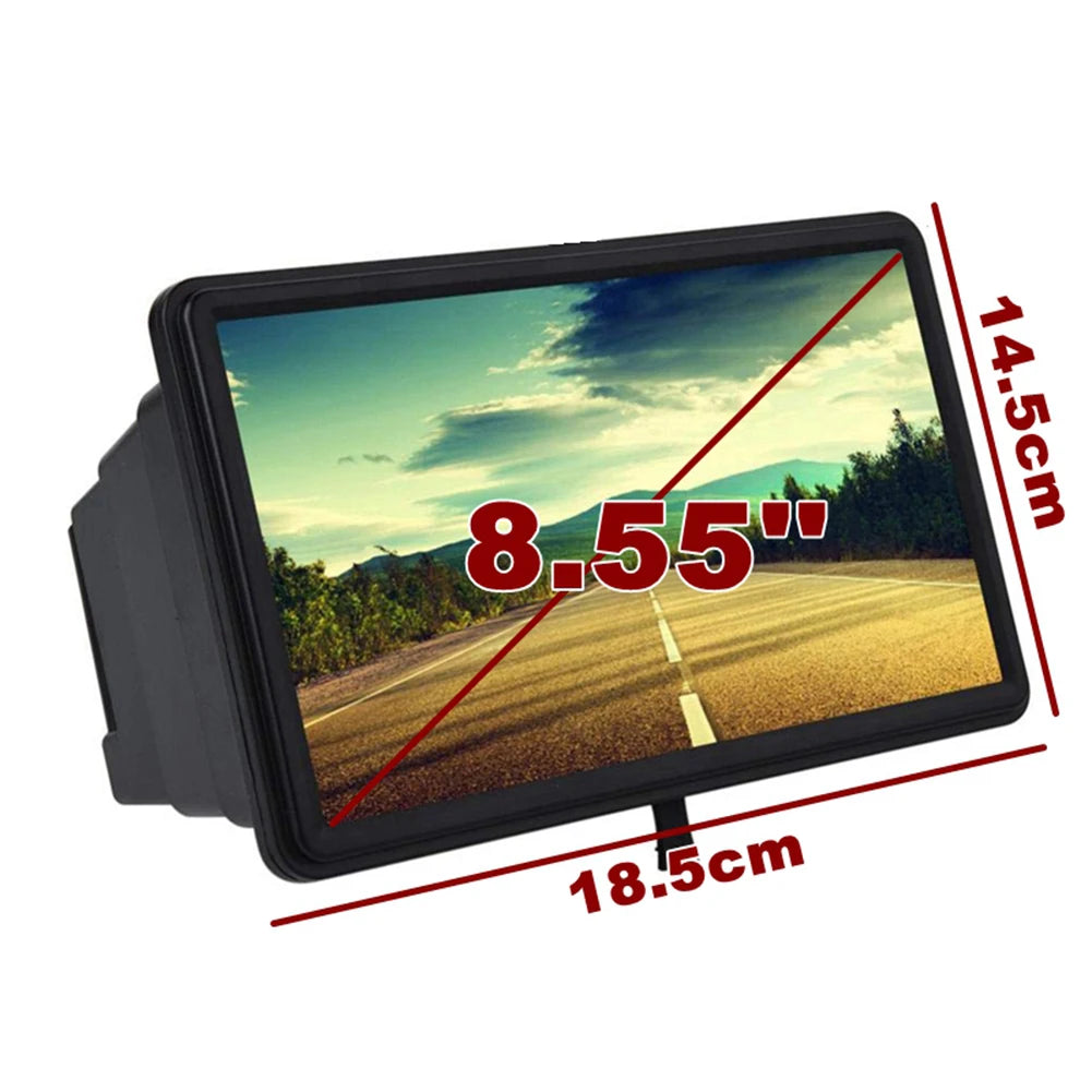 3D Mobile Phone Screen Magnifier Stereoscopic HD Amplifying Stand Movie Video Desktop Smartphone Amplifier Universal Amplifier