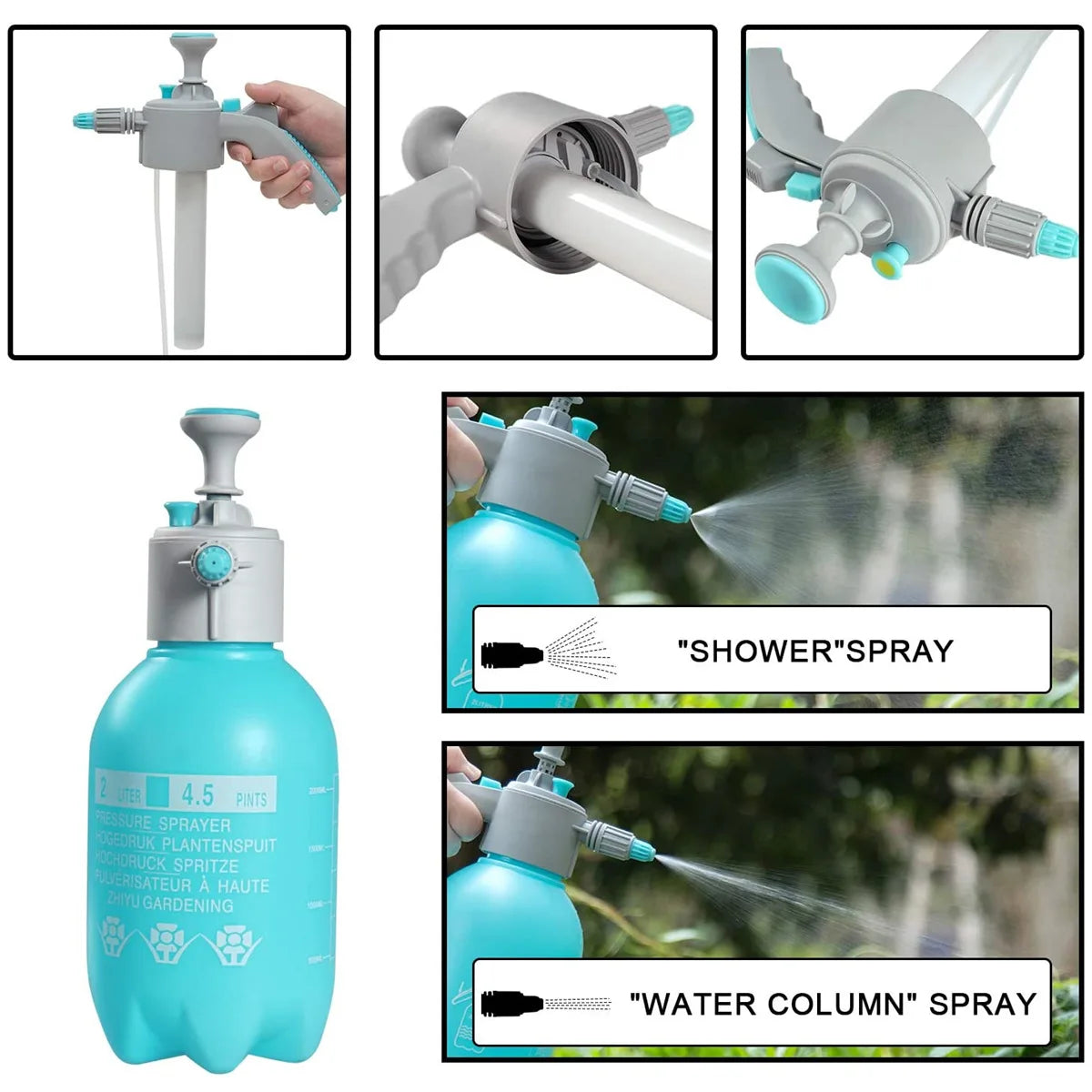 0.8 L-3 L Hand Held Sprayer,Garden Sprayer Bottle, Hand Pressure Spray, Air Pump Sprayer Bottle, Irrigation Disinfection Sprayer