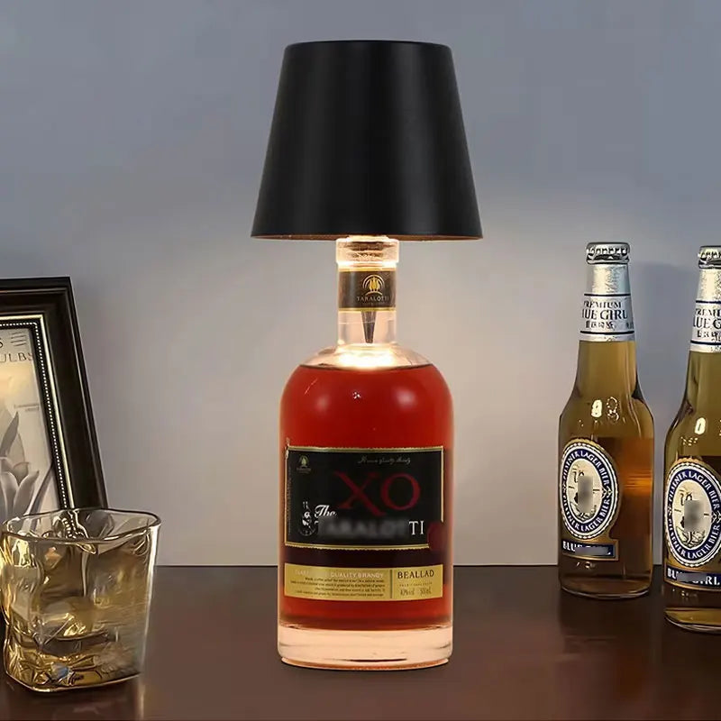 LED Bottle Lamp Creative Headlight Embedded Portable Rechargeable RGB Dimmable for Bar Restaurant Camping Decor
