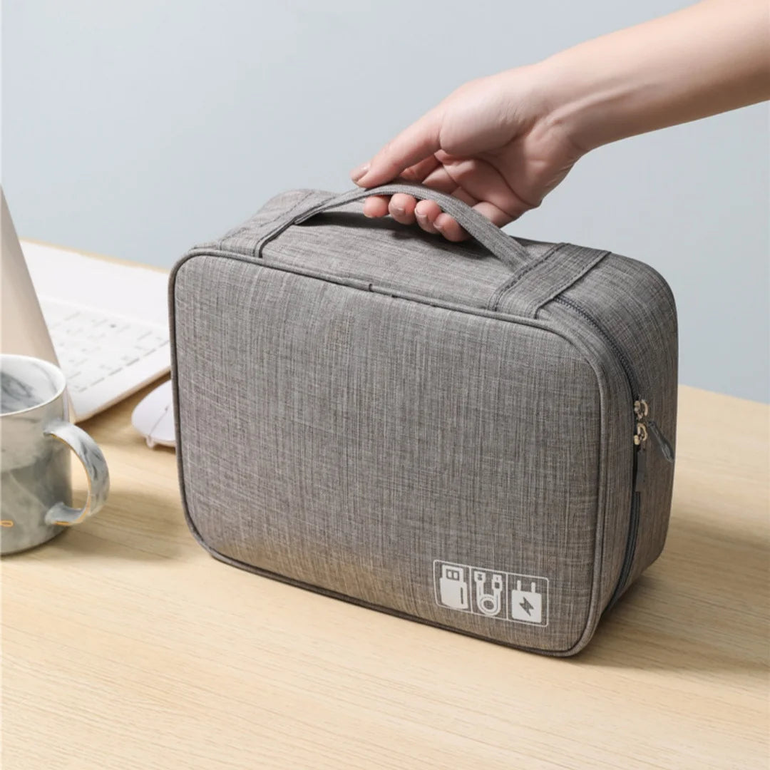 Electronics Organizer Travel Cable Organizer Bag for Electronics Accessories, Portable Tech Carring Large Storage Case