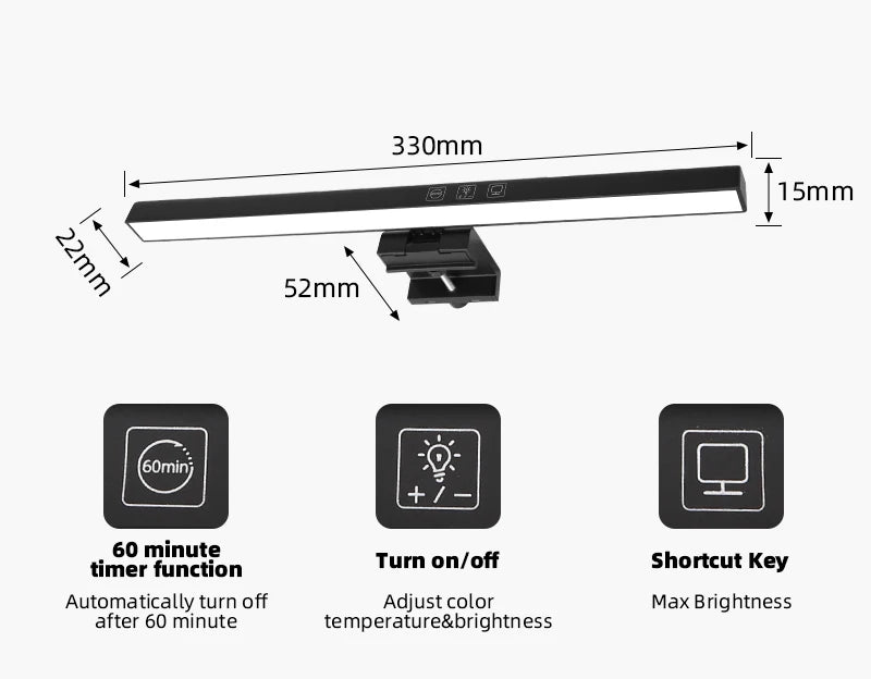 RGB Backlight LED Lightbar Computer Laptop Esport Level Lighting Room Decoration Desk Screen Light Bar Monitor Led Light Fixture
