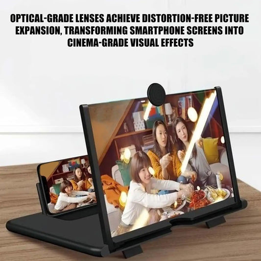 10 Inch HD Phone Screen Magnifier Portable Foldable Movie Video Amplifier for Smartphones, Mini Personal Cinema Enlarger