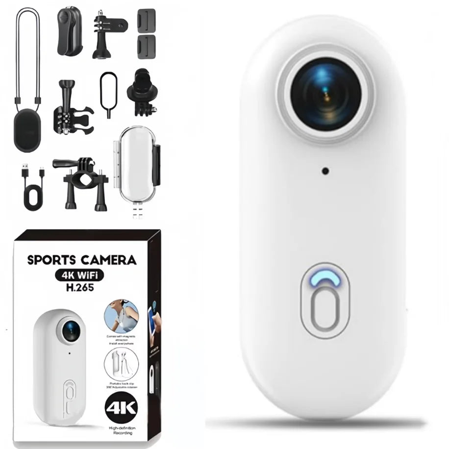 4K Thumb Action Camera Pocket POV Cam Portable Body Recording Wearable Camera WiFi Waterproof Mini Camera Helmet Bicycle Sports