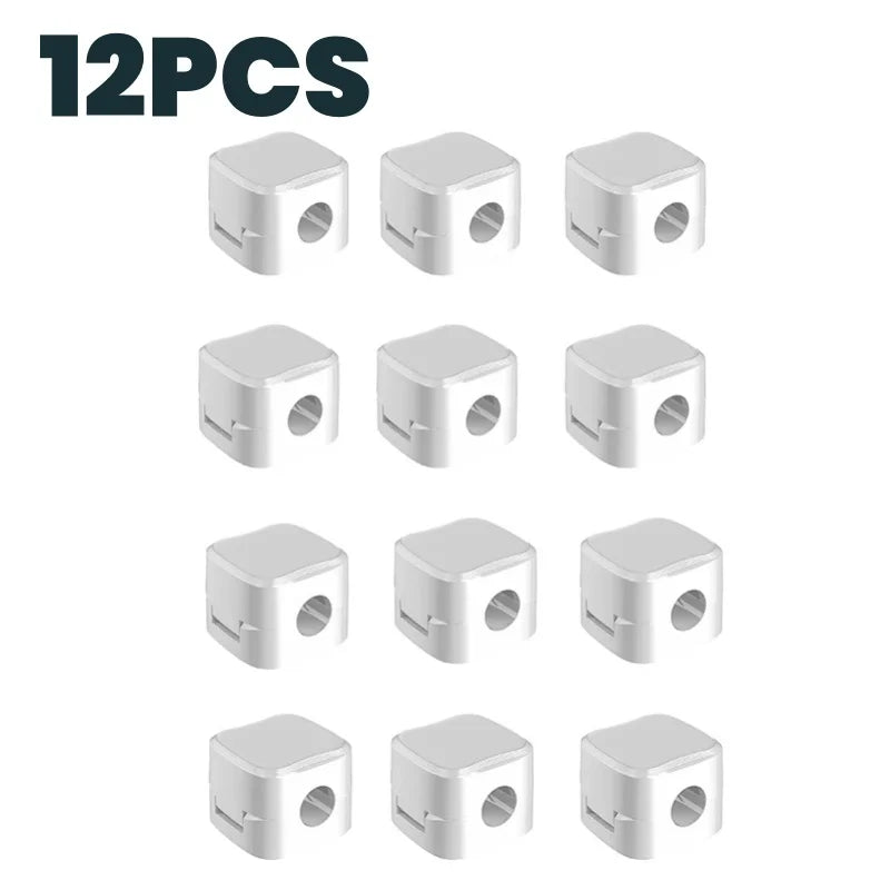 12Pcs-1PCS Magnetic Wire Organizer Self-adhesive Adjustable Cable Manager Bracket for Home Office Desktop Car Cable Organizer