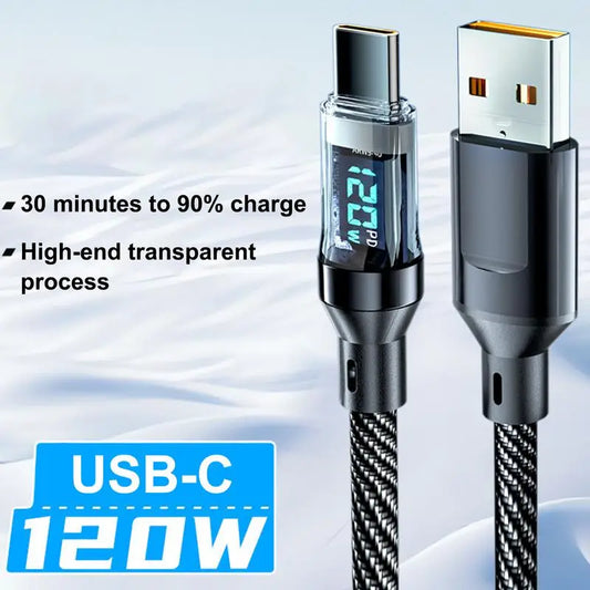 Fast Charging Cable Fast Charging Cable Data Cord Super Fast Charging USB C Cable High Speed Data Transfer Cord For Phones