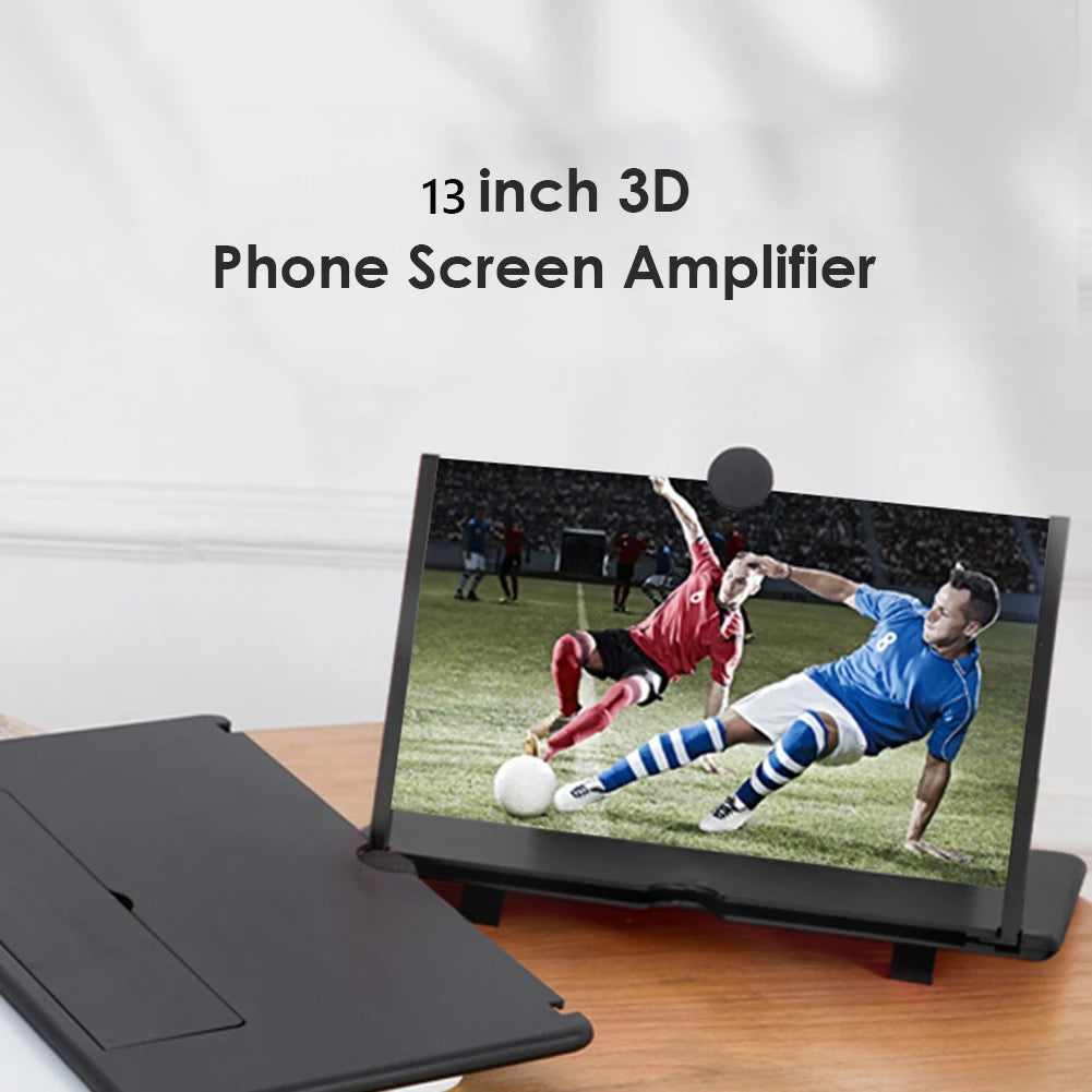 10 inch 3D Phone Screen Magnifying Amplifier For Mobile Display Enlarged Magnifier Foldable Holder Stand Video Amplifier