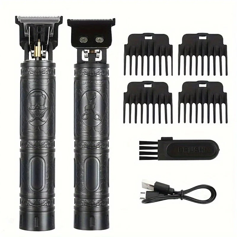 Cordless Hair Clipper for Men, USB Rechargeable, T-Blade Trimmer, Smooth Cutting for Home/Salon, Men's Grooming Kit