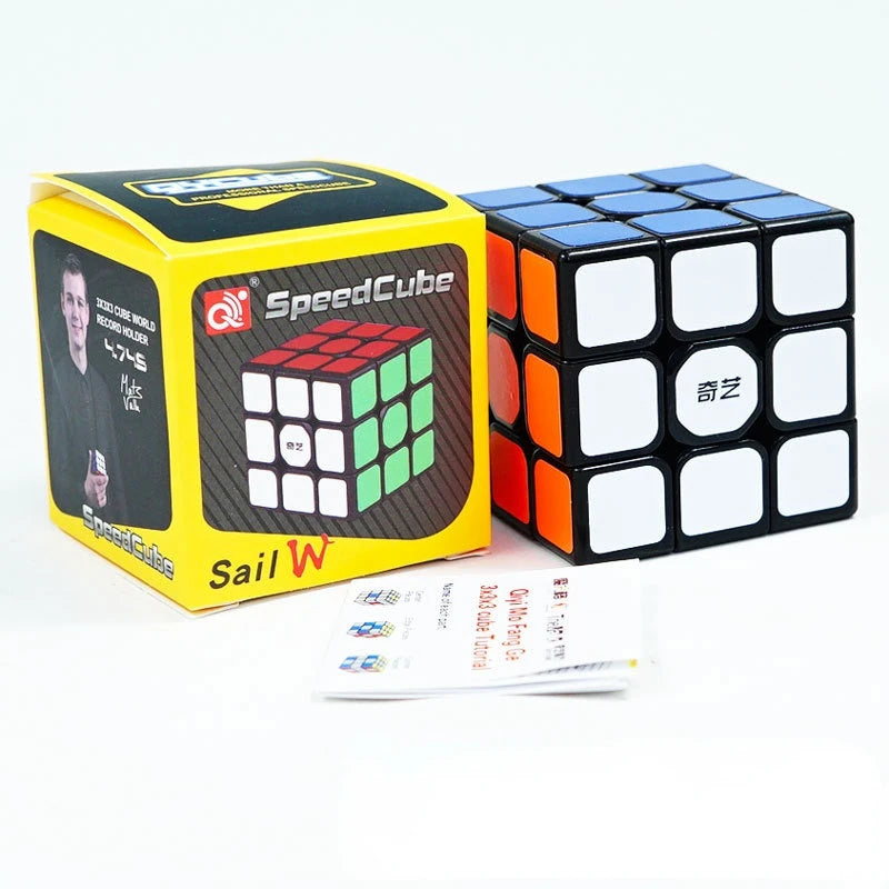 Qiyi 3x3x3 4x4x4 5x5x5 Professional Magic Cube Black Sticker Speed Cube Puzzle Learnning Cubo Magico Toys for Children Kid Gifts