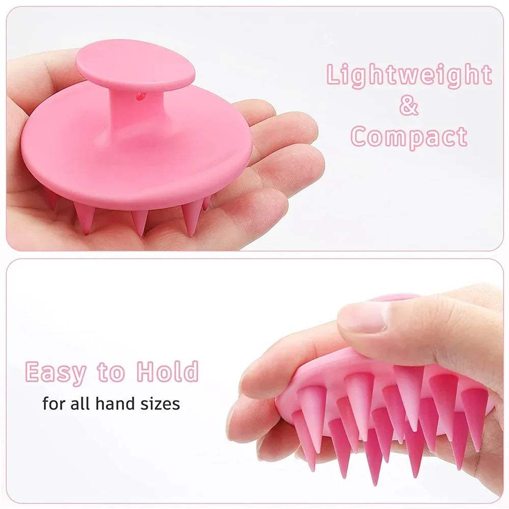 Silicone Scalp Hair Massage Brush Shampoo Massage Comb Bath Wash Hair Care Root Scalp Massager Shower Brush Salon Hair Tool