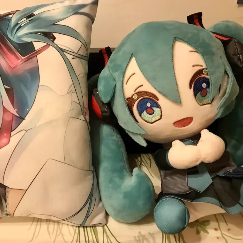 Kawaii Miku Plush Toy Anime Cute Soft Stuffed Plushie Doll Cartoon Houlder Pain Bag Backpack Decor cute Birthday Gifts toys