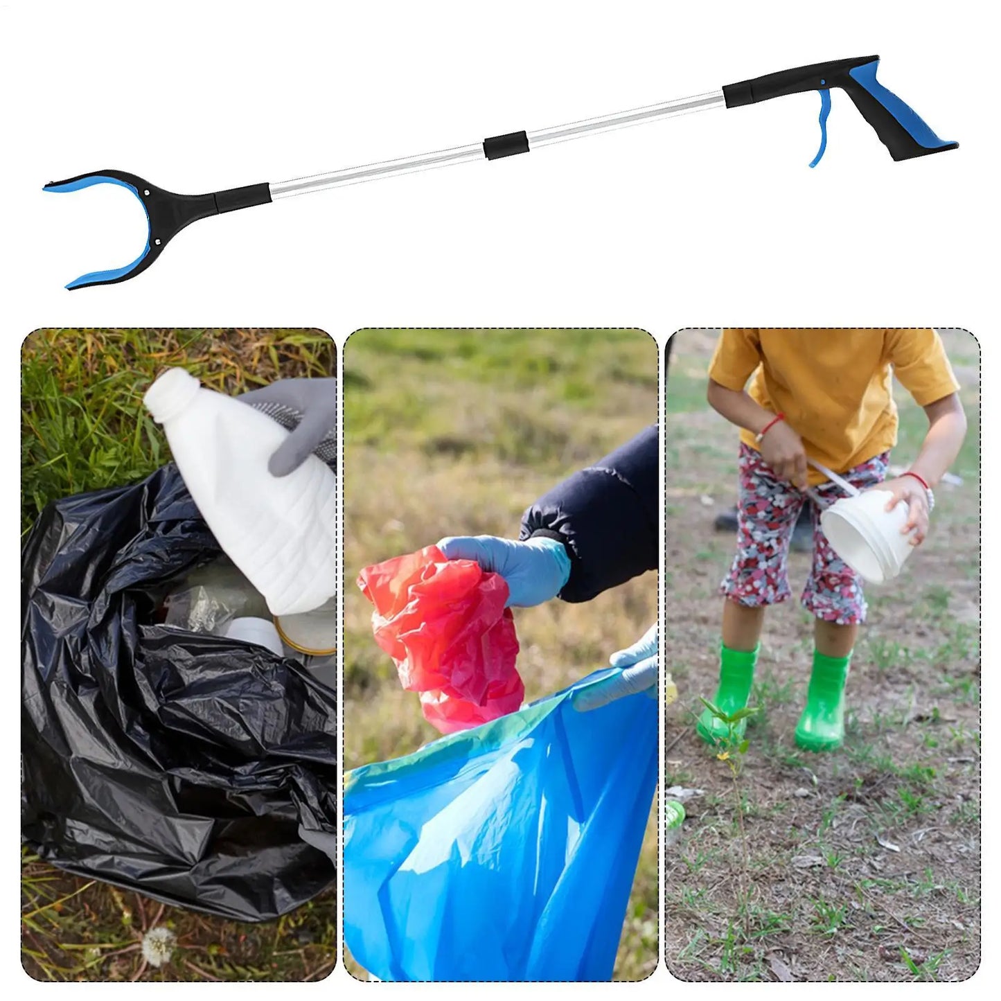 Grabber Reacher Tool for Seniors Foldable Pick Up Stick 33 Inch Gripper and Reaching Tool Heavy Duty Pick Up Stick for Seniors