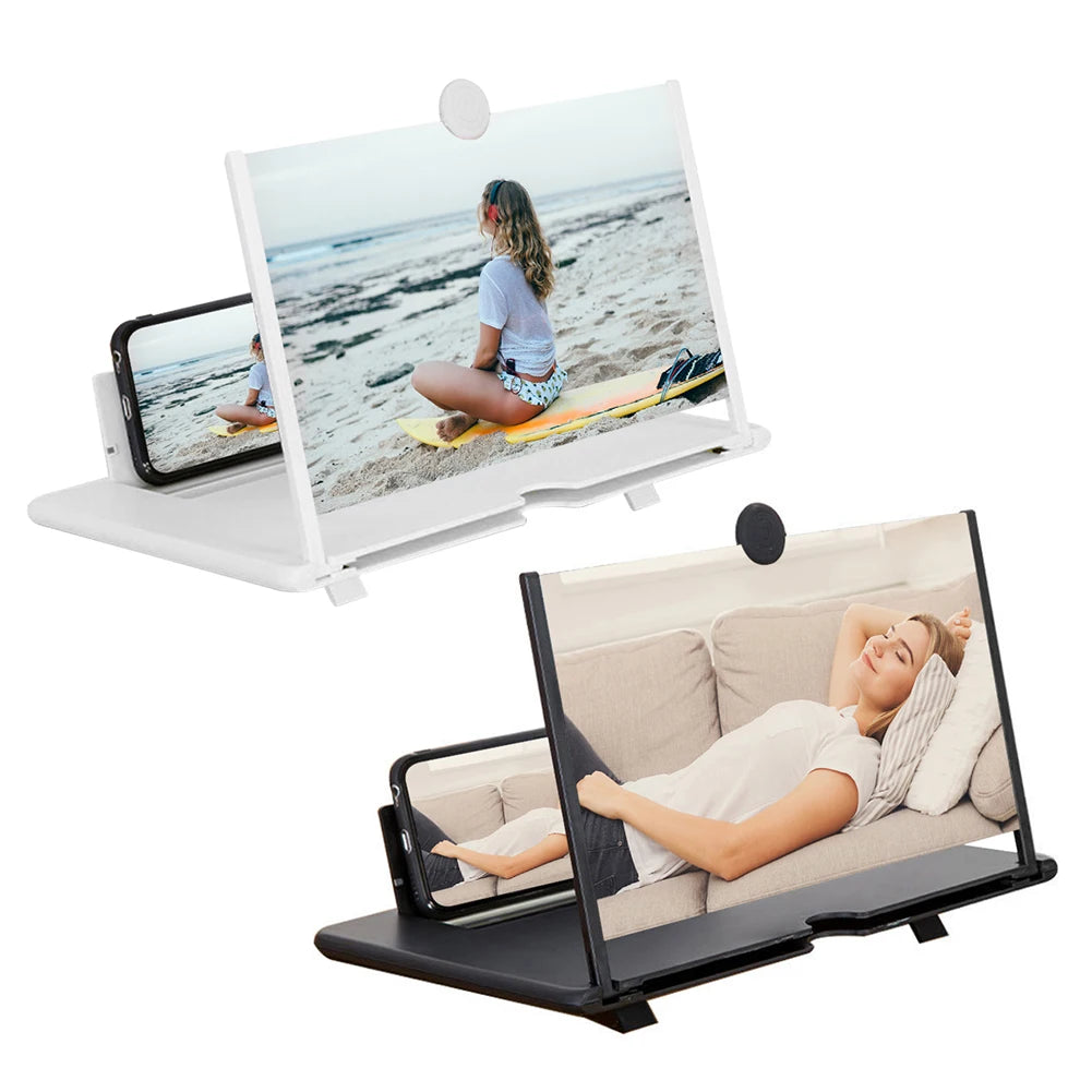 10 inch 3D Phone Screen Magnifying Amplifier For Mobile Display Enlarged Magnifier Foldable Holder Stand Video Amplifier
