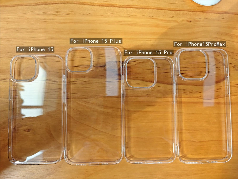 Ultra Clear PC Hard Case for iPhone 11 12 13 14 15 16 Pro X XR XS Max mini Plus Case Slim Transparent Protective Back Cover