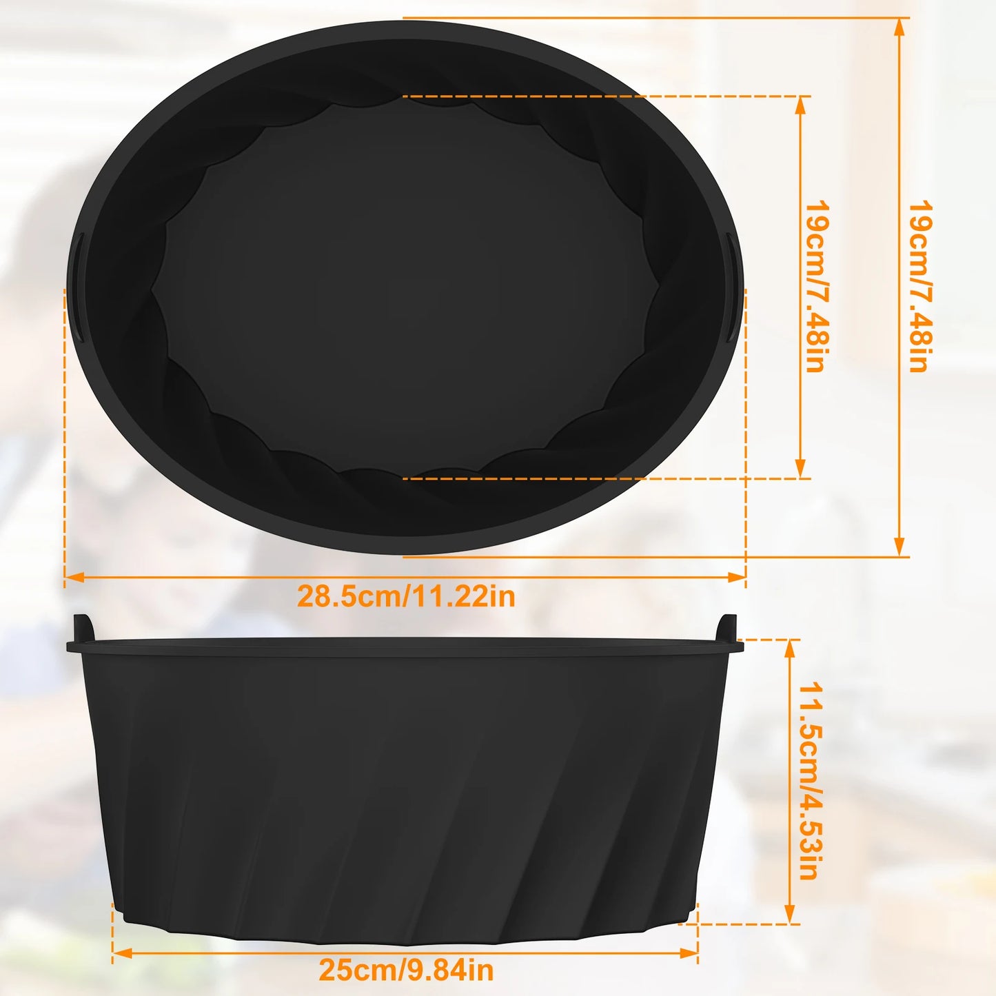 Silicone Slow Cooker Liner for 7-8QT Pot Reusable Slow Cooker Silicone Insert with Handle Leakproof Slow Cooker Liner Insert