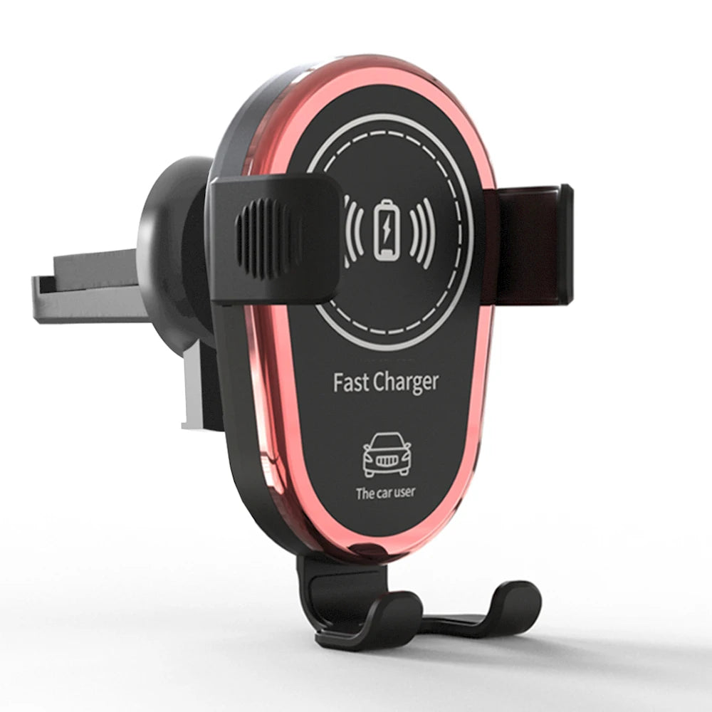 Wireless Car Charger with Triangular Wing Design Sturdy Structure, Supports PD/QC Fast Charging Protocols Compatible with iPhone