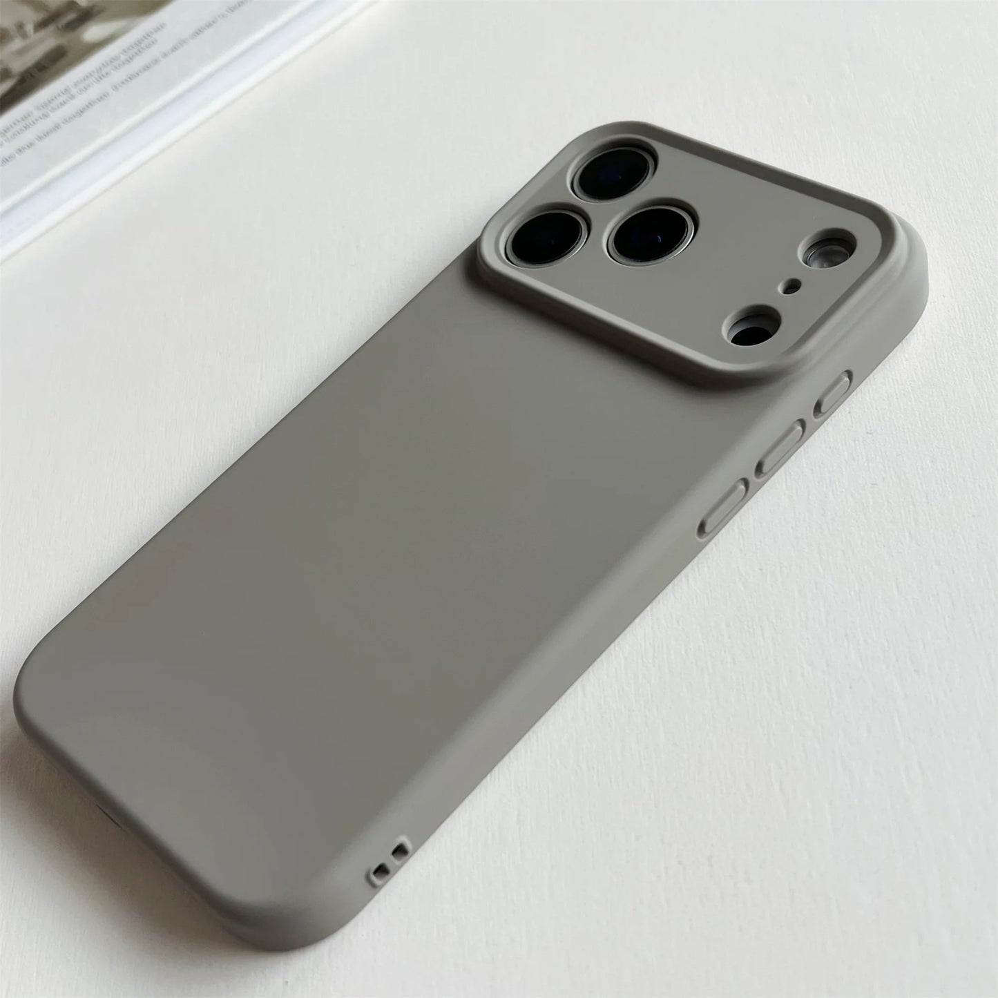 TPU Shockproof Cover For iPhone 17 16  Pro Max For iPhone 17Air 16 15 14 Pro Case Liquid Silicone Original TPU Protect Case