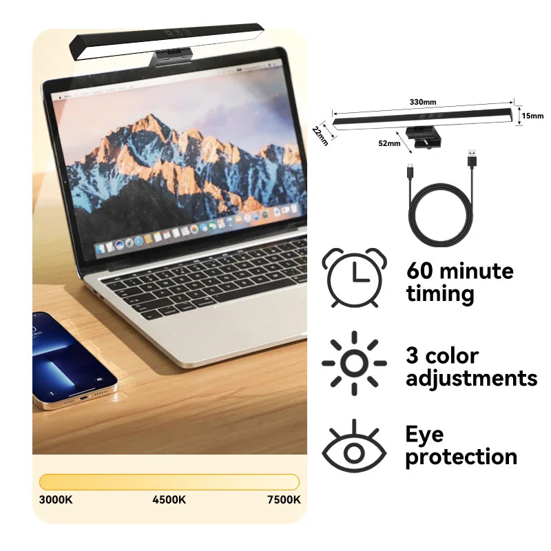 RGB Backlight LED Lightbar Computer Laptop Esport Level Lighting Room Decoration Desk Screen Light Bar Monitor Led Light Fixture