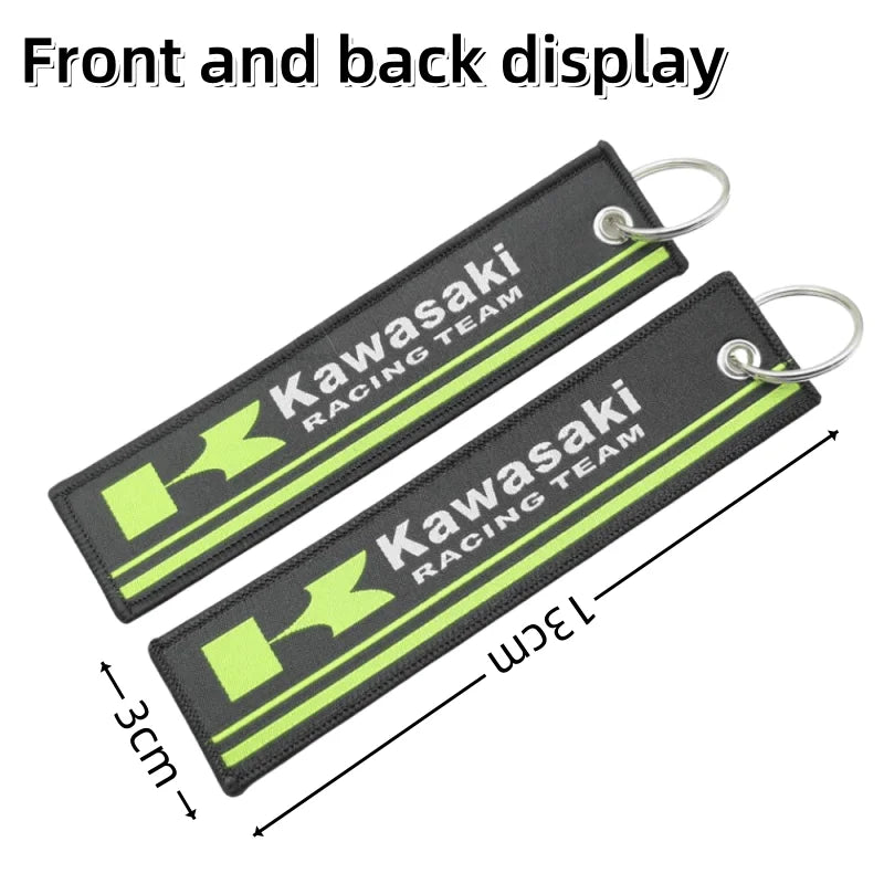 Kawasaki Motorcycle Embroidery Function Keychain