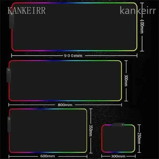 Gamer Sports Cars RGB Mouse Pad for Computer Desks Desktops Setup Gaming Accessories Large LED Mouse Pad 90x40 Colorful Mouspad