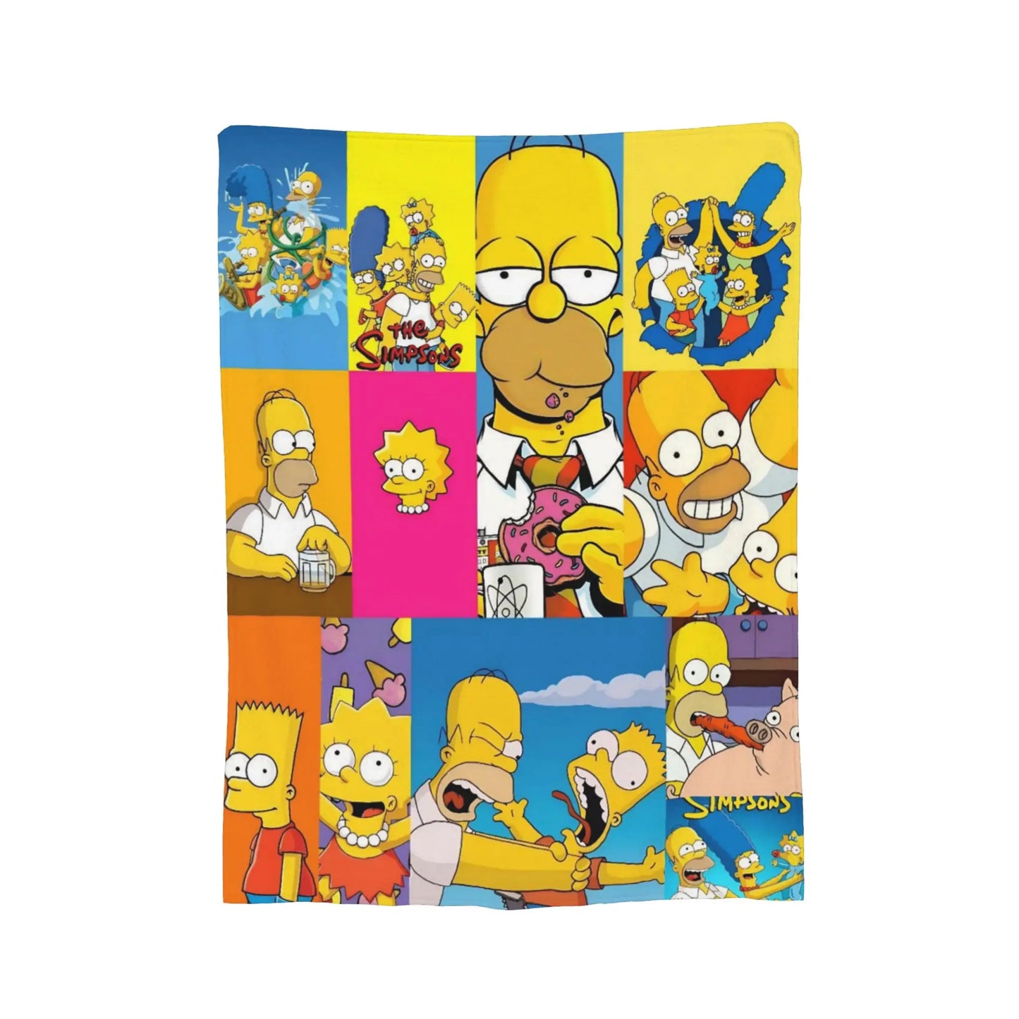Cartoon The S-Simpsons Homer  Flannel Throw Blankets Blankets for Bed Office Soft Quilt,