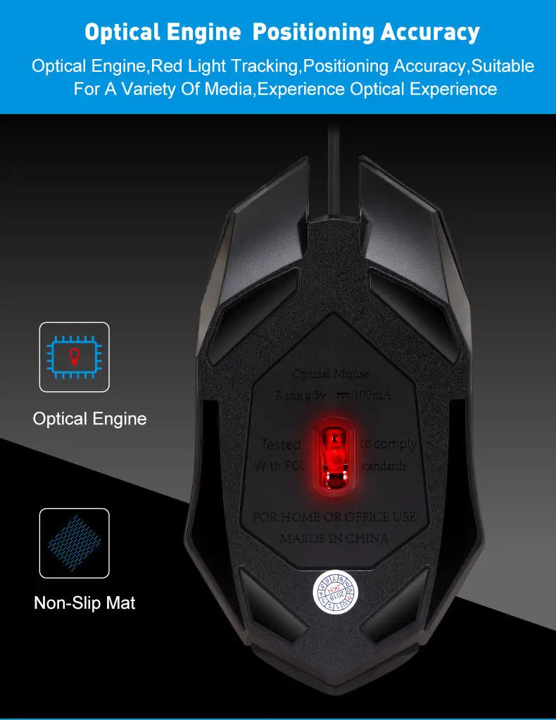 2025 Latest High-Quality Ergonomic Gaming Mouse for Desktop and Laptop Computers,4-Button USB RGB Backlit Mouse