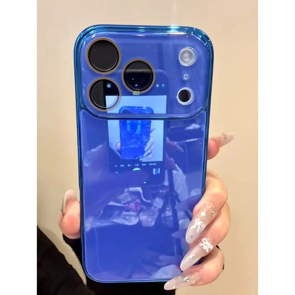 Luxury Tempered Glass Camera Protection Case for iPhone 17 16 15 14 13 12 11 Pro Max Plating Bumper Shockproof Hard Back Cover