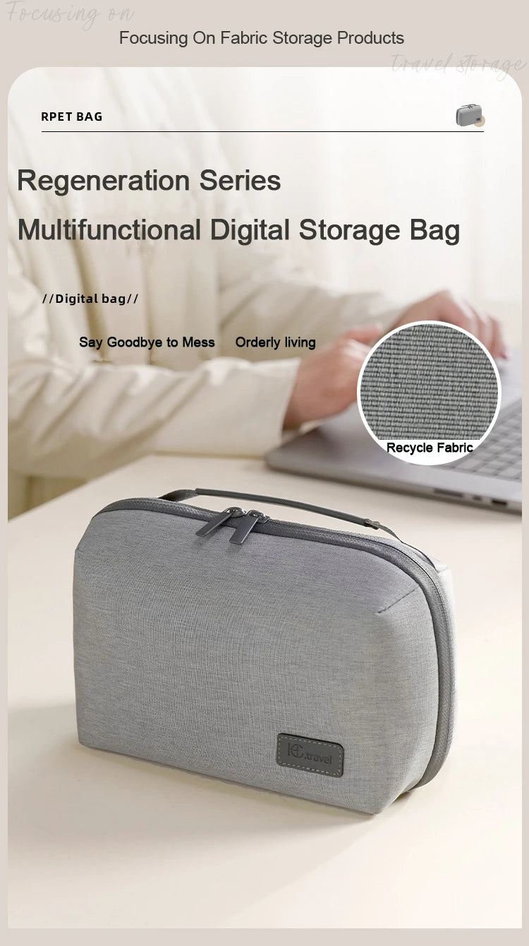 Electronics Organizer Travel Case, Water Resistant Travel Bag Cable Organizer for Essentials, Tech Pouch Accessories Storage