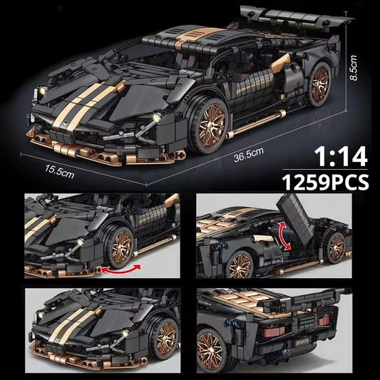 67129 Car MOC 1280pcs Building Blocks Sports Car Model Kit - 1:14 Scale Adult Collectible Construction Toy