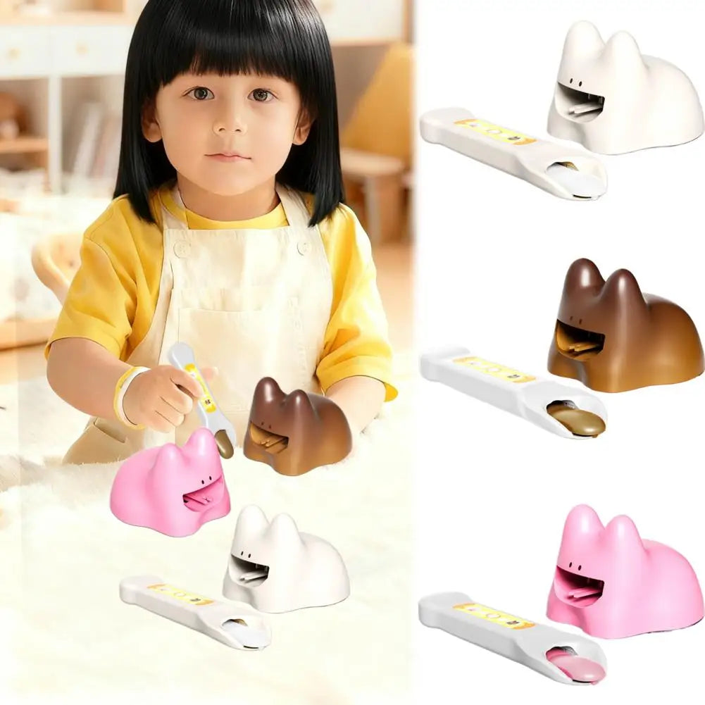 Rabbit Pudding Pretend Play Feeding Set Kids Simulation Play House Toy Early Education Interactive Toy with Kid-Safe Material