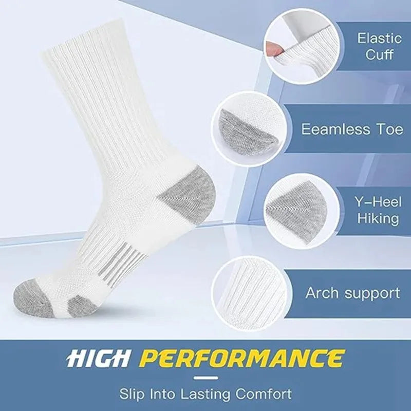 3 Pairs Men's Outdoor Gym Socks High Quality Comfortable Soft Ground-Gripping Football Large Size New Style