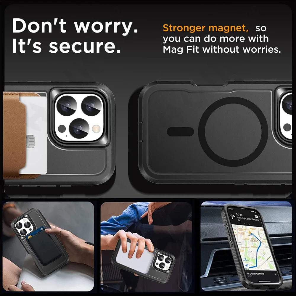 Case For iPhone 17 16 15 14 13 12 11 Pro XR Max Plus Heavy Duty Shockproof Anti-Scratch Rugged Protective with Kickstand Cover