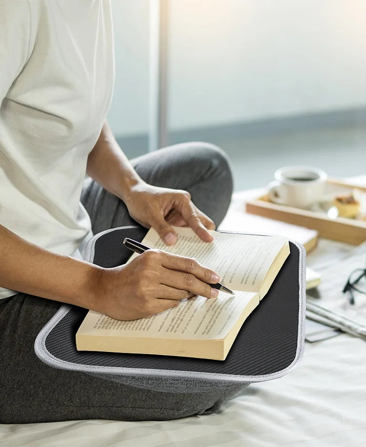 MUMUCC Multifunctional Laptop Desk With Cushion and Filled with Foam Particles, Small Pillow Table, Hard Mouse Pad Large