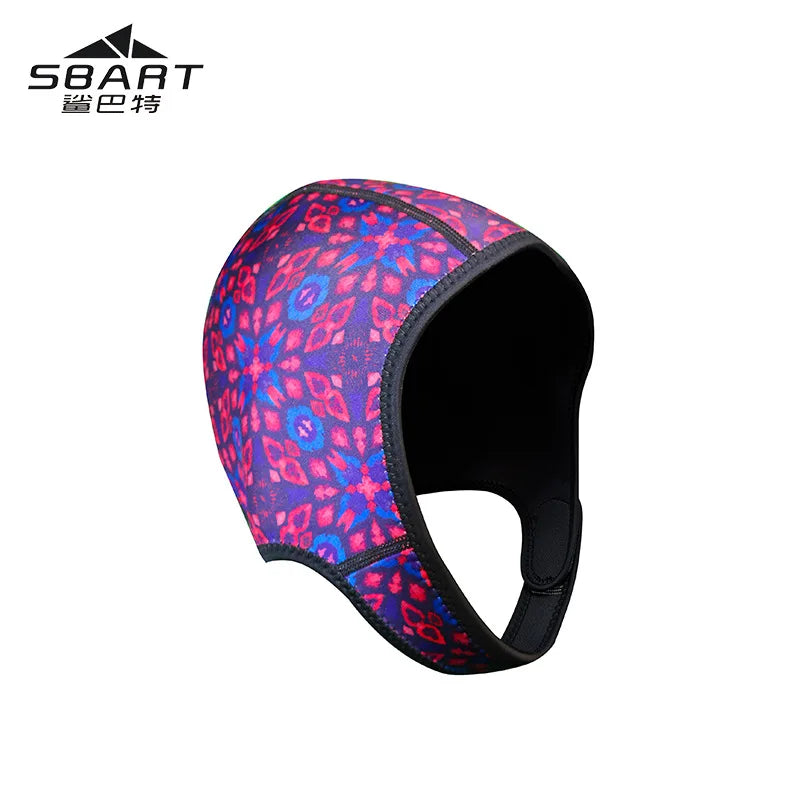 Diving Hood, 2.5mm Neoprene Thermal Diving Cap, Stretchable Surfing Swimming Cap With Chin Strap for Adult/Kids