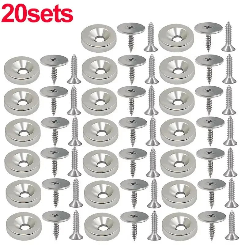 Cabinet Door Magnet Catches Round Metal Magnetic for Wardrobe Hidden Closing Magnetic Door Catch Closer for Furniture Hardware