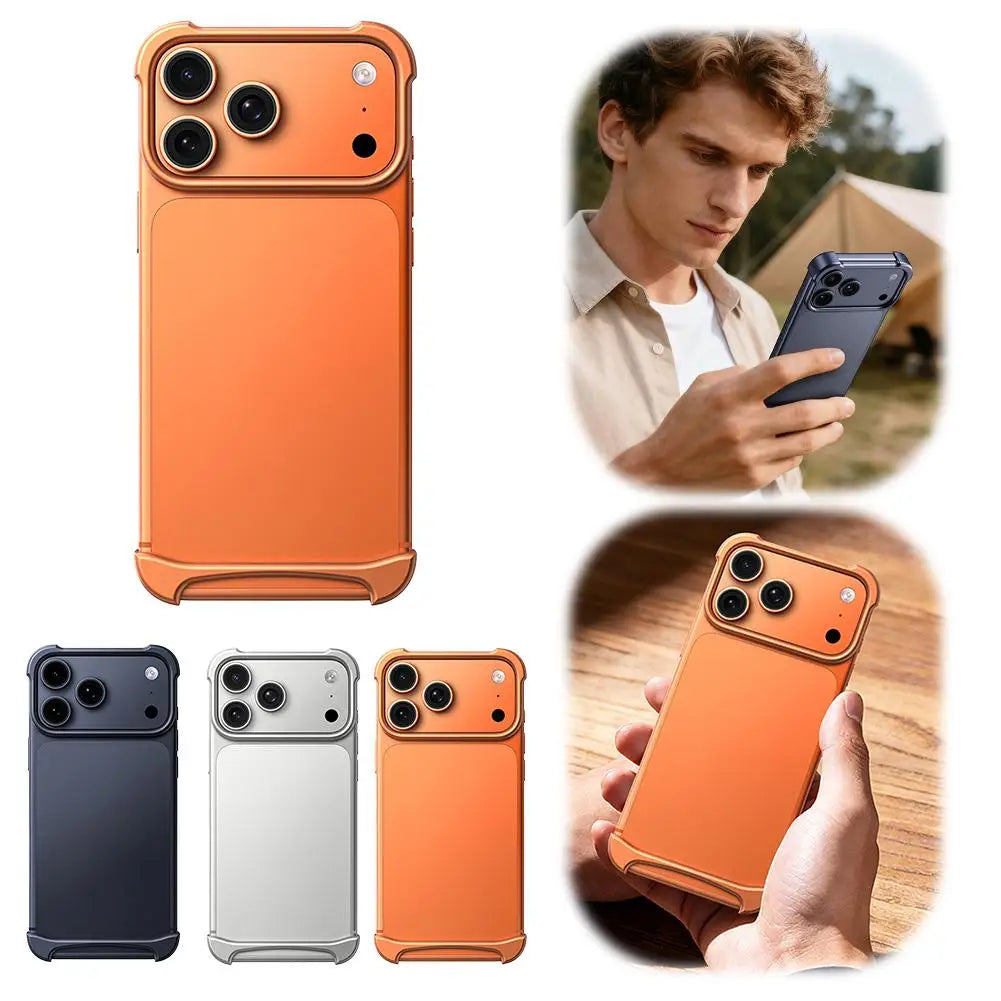 For IPhone 17 Series Aviation Aluminum Frameless Phone Case Shockproof And Scratch Resistant Breathable And Heat-dissipating