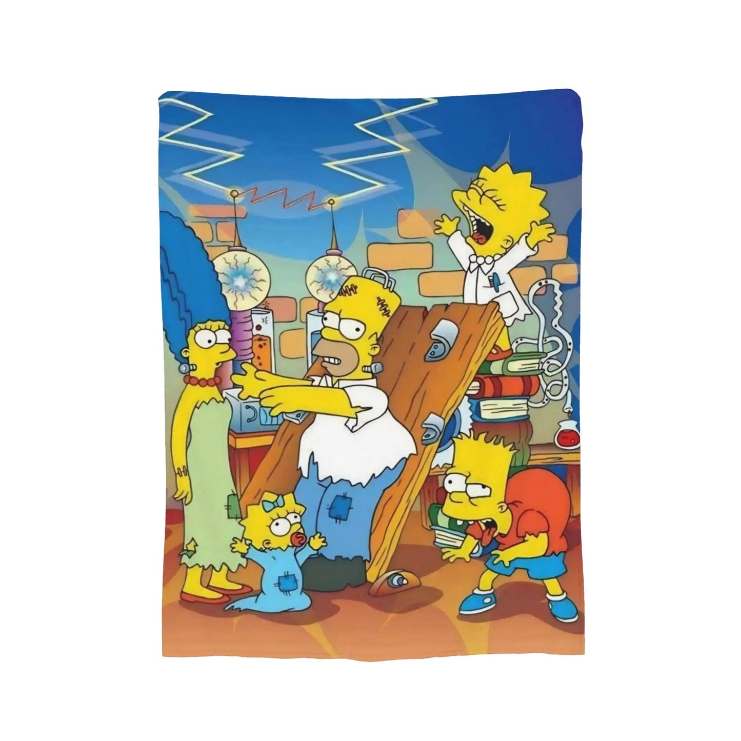 Cartoon The S-Simpsons Homer  Flannel Throw Blankets Blankets for Bed Office Soft Quilt,