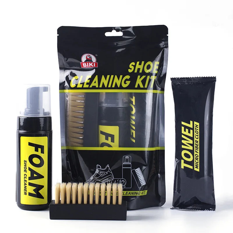 Shoes Cleaner Suit Foam Dry Cleaning 150ML Water-Free Foam Sneakers Cleaner Shoe Brush Shoe Cloth Work on White Shoe Suede Boot